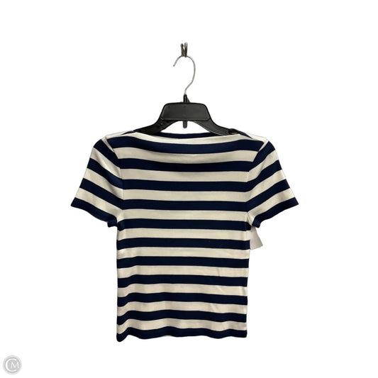 Top Short Sleeve By J. Crew In Blue & White, Size: S