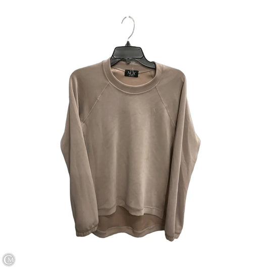 Top Long Sleeve By Clothes Mentor In Tan, Size: L