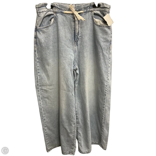 Jeans Wide Leg By Gap In Blue Denim, Size: 14