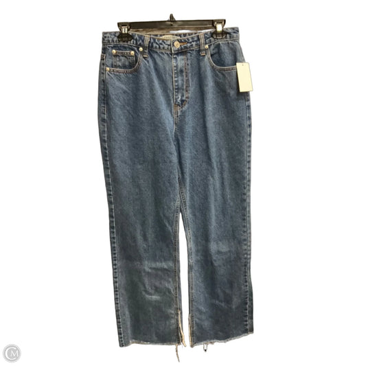 Jeans Wide Leg By Signature Collection In Blue Denim, Size: 8