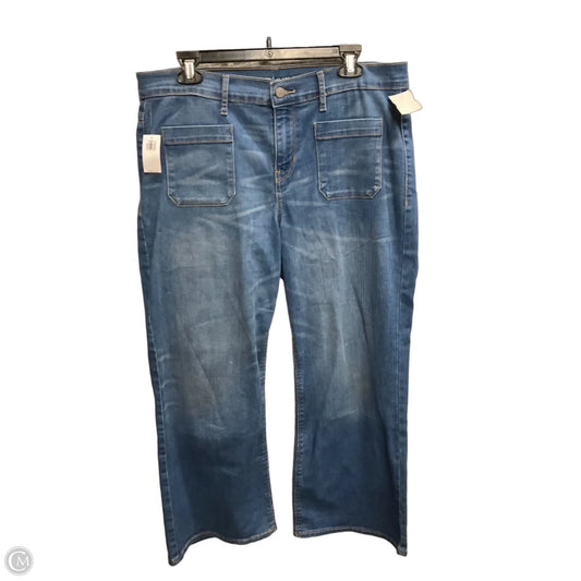 Jeans Wide Leg By Old Navy In Blue Denim, Size: 14