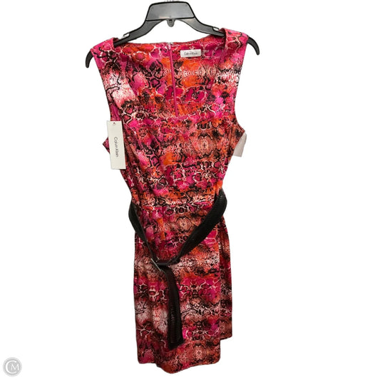 Dress Casual Midi By Calvin Klein In Multi-colored, Size: 4