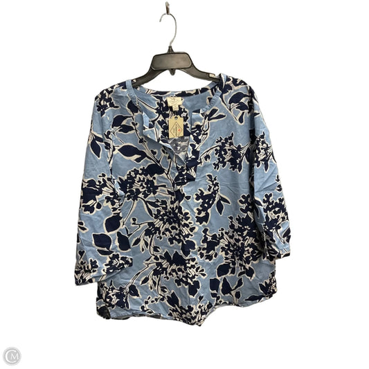 Top Long Sleeve By St Johns Bay In Blue, Size: Xl