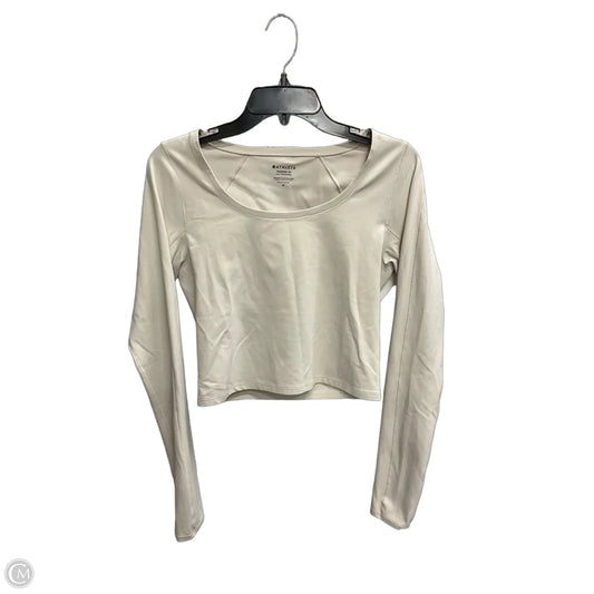 Athletic Top Long Sleeve Crewneck By Athleta In Beige, Size: M