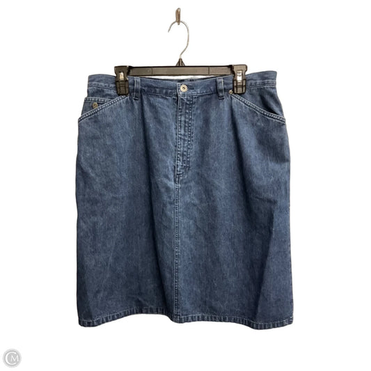 Skirt Midi By Liz Claiborne In Blue Denim, Size: 16