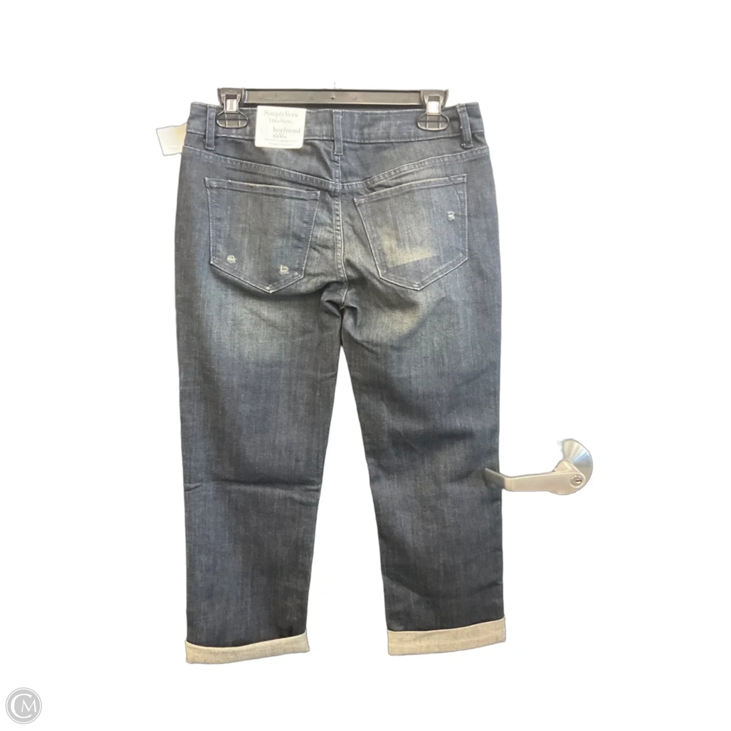 Jeans Boot Cut By Simply Vera In Blue Denim, Size: 0