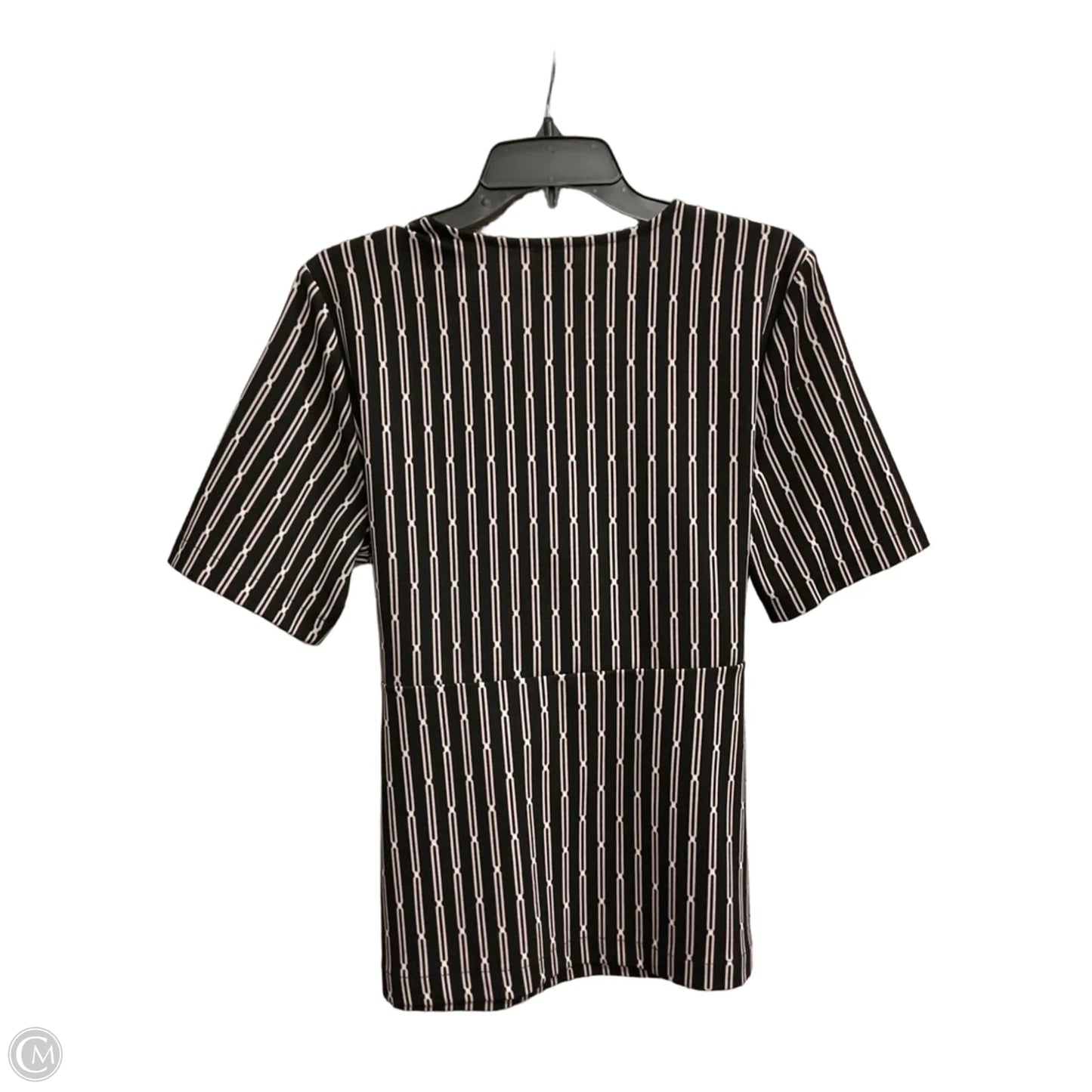 Top Short Sleeve By Ann Taylor In Black & Purple, Size: L