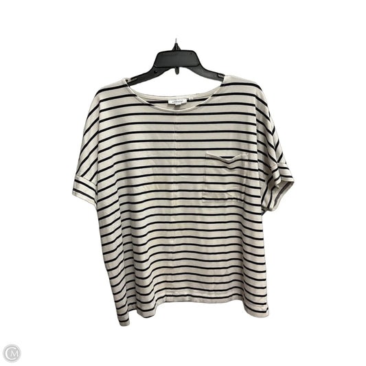 Top Short Sleeve By Chicos In Striped Pattern, Size: Xxl
