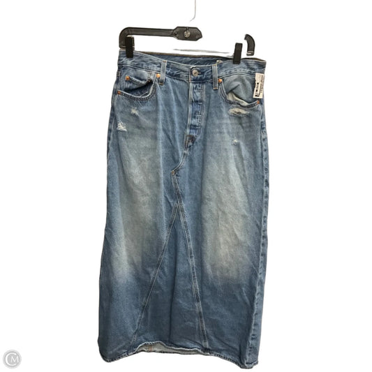 Skirt Maxi By Levis In Blue Denim, Size: 6