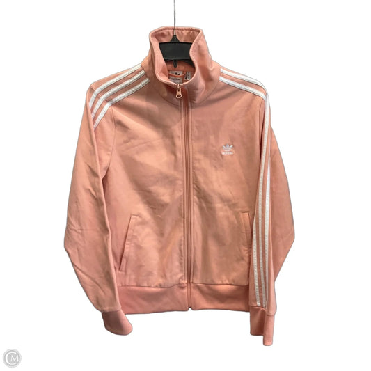 Athletic Jacket By Adidas In Peach, Size: L