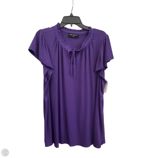 Top Short Sleeve By Lane Bryant In Purple, Size: 24