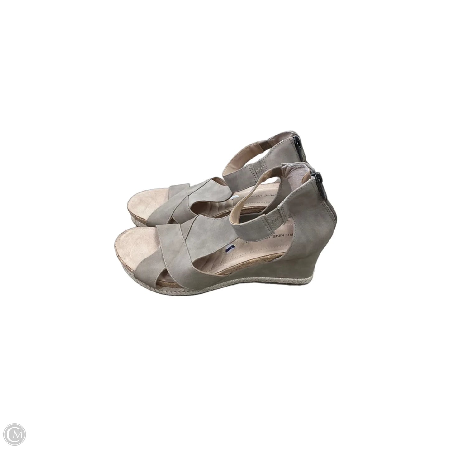 Shoes Heels Wedge By Adrienne Vittadini In Tan, Size: 8.5