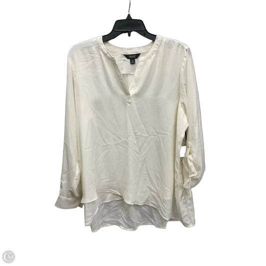 Top Long Sleeve By Simply Vera In Cream, Size: Xl