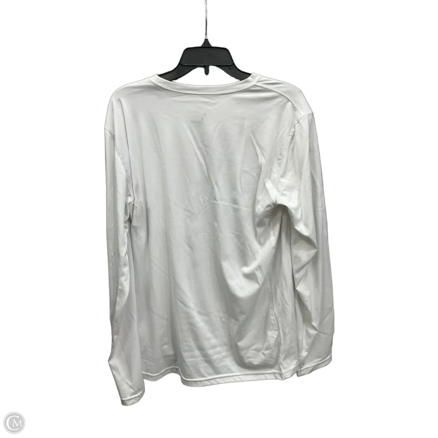 Athletic Top Long Sleeve Crewneck By Nike In White, Size: L