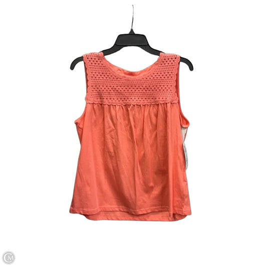 Top Sleeveless By Time And Tru In Orange, Size: M