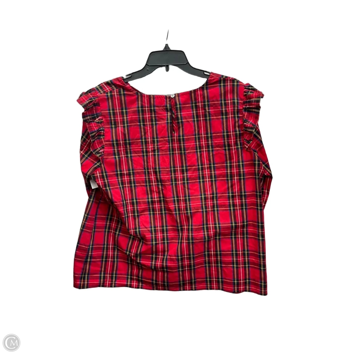 Top Long Sleeve By J. Crew In Plaid Pattern, Size: Xl