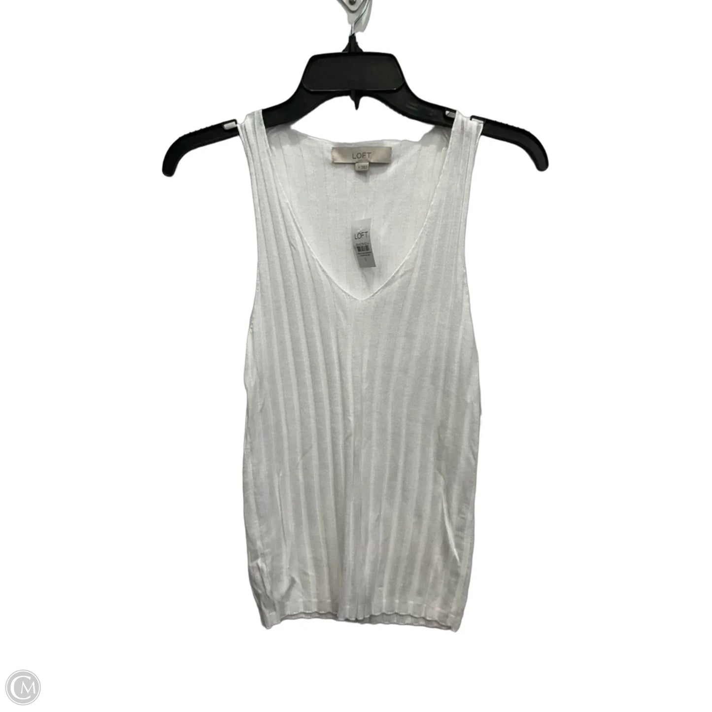Top Sleeveless By Loft In White, Size: S