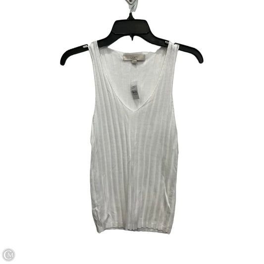 Top Sleeveless By Loft In White, Size: S