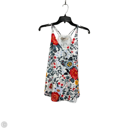 Top Sleeveless By Loft In Floral Print, Size: Xs