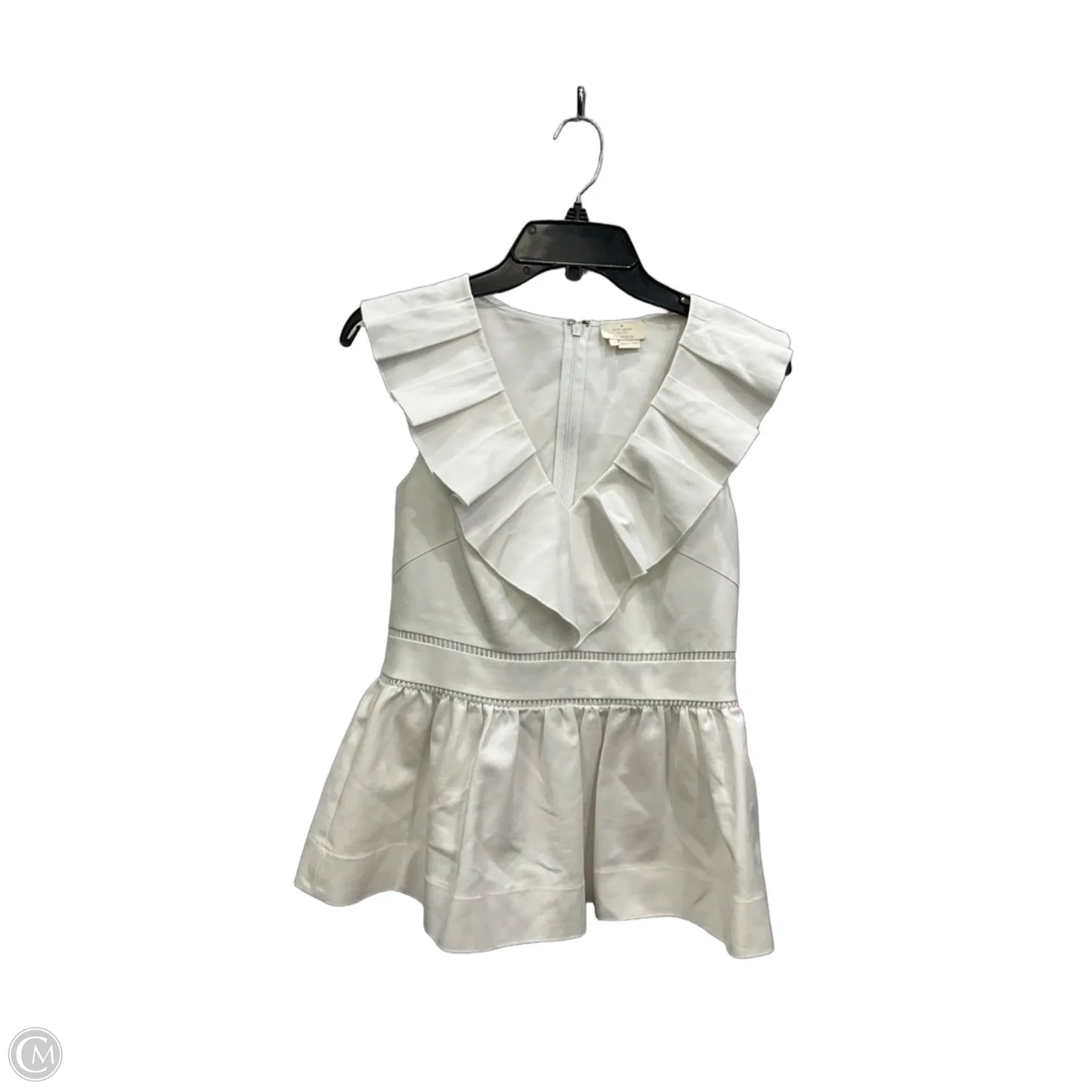 Top Sleeveless Designer By Kate Spade In White, Size: S