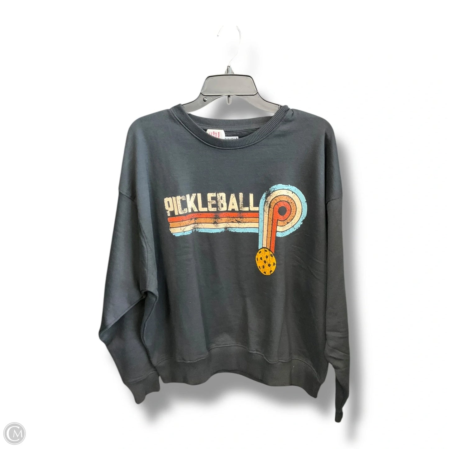 Sweatshirt Crewneck By Clothes Mentor In Black, Size: S