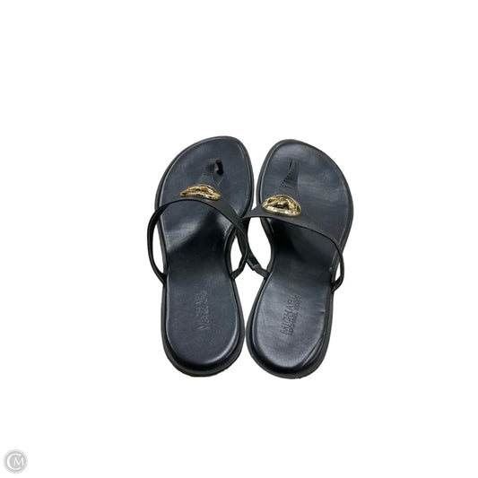 Sandals Flip Flops By Michael By Michael Kors In Black, Size: 7