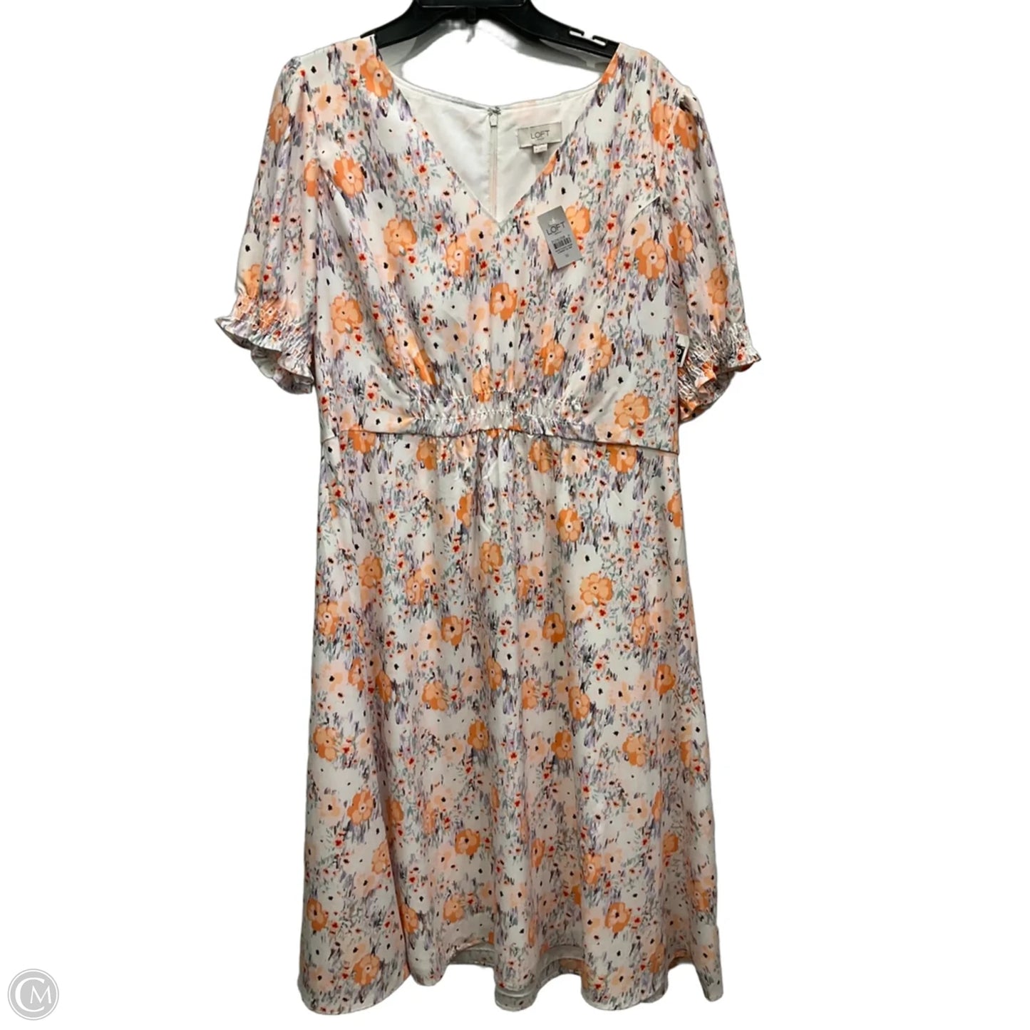 Dress Casual Midi By Loft In Floral Print, Size: Xl
