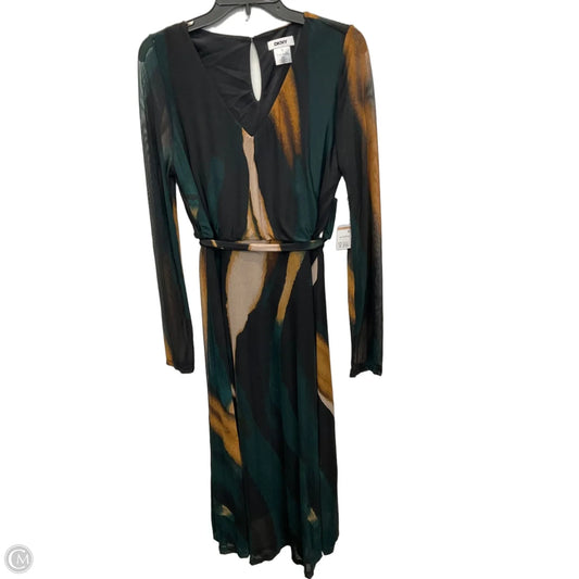 Dress Casual Midi By Dkny In Multi-colored, Size: 12
