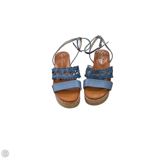 Shoes Heels Platform By Jessica Simpson In Blue, Size: 9