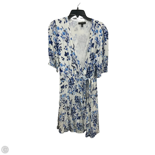 Dress Casual Midi By Banana Republic In Blue & White, Size: Xl
