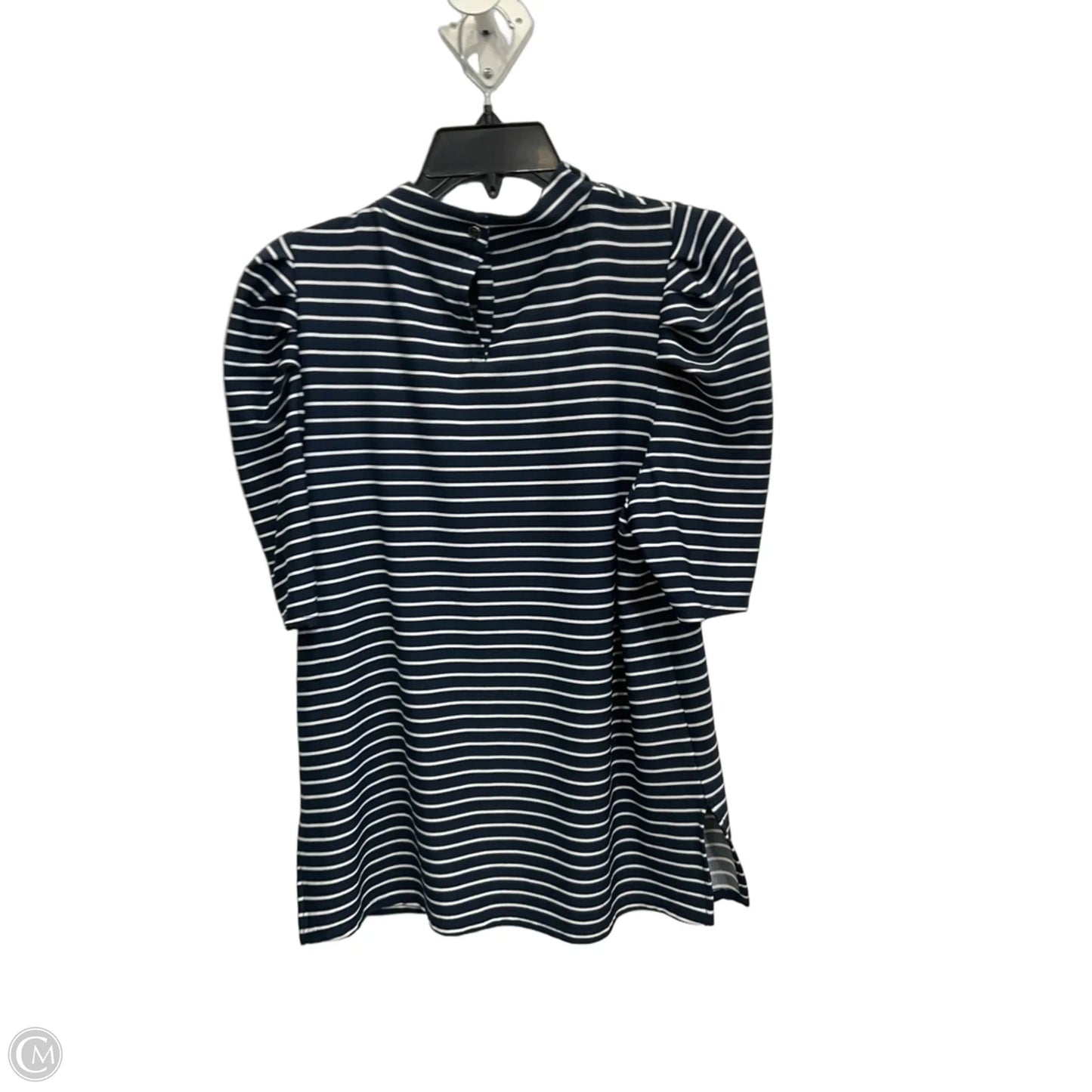 Top Short Sleeve By Adrianna Papell In Striped Pattern, Size: M