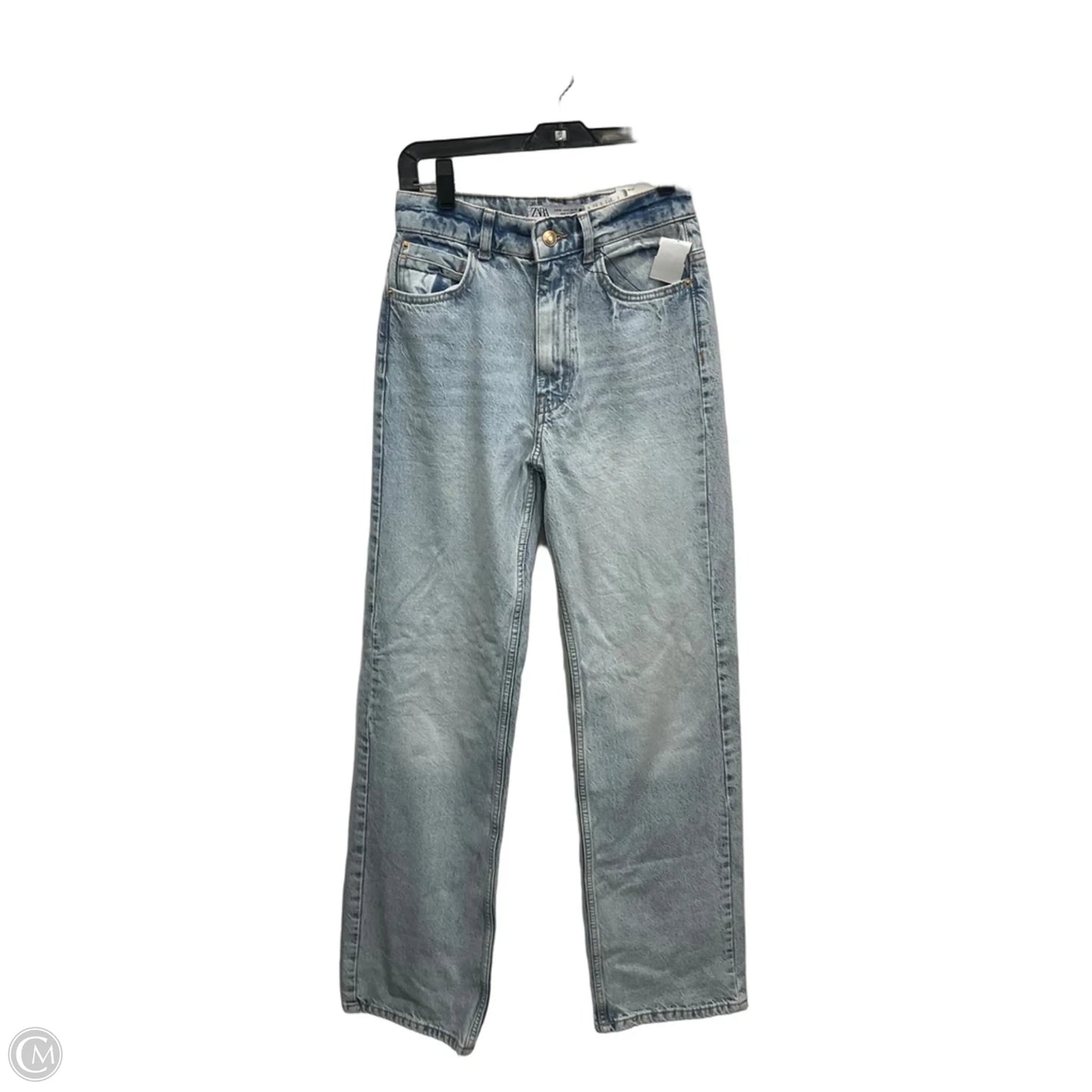 Jeans Flared By Zara In Blue Denim, Size: 2