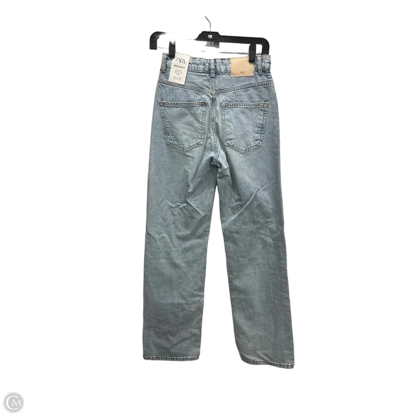 Jeans Flared By Zara In Blue Denim, Size: 2