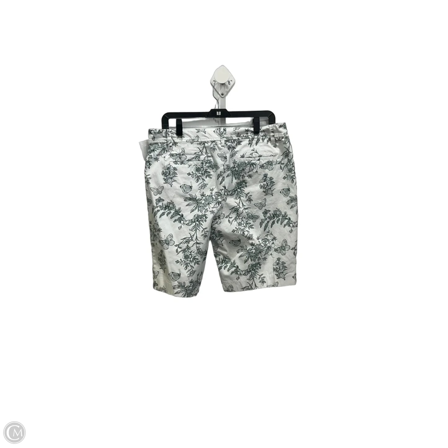Shorts By Talbots In Green & White, Size: 12