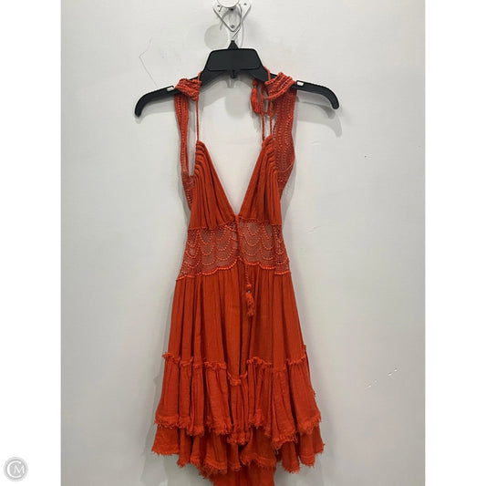 Top Sleeveless By Free People In Orange, Size: Sp