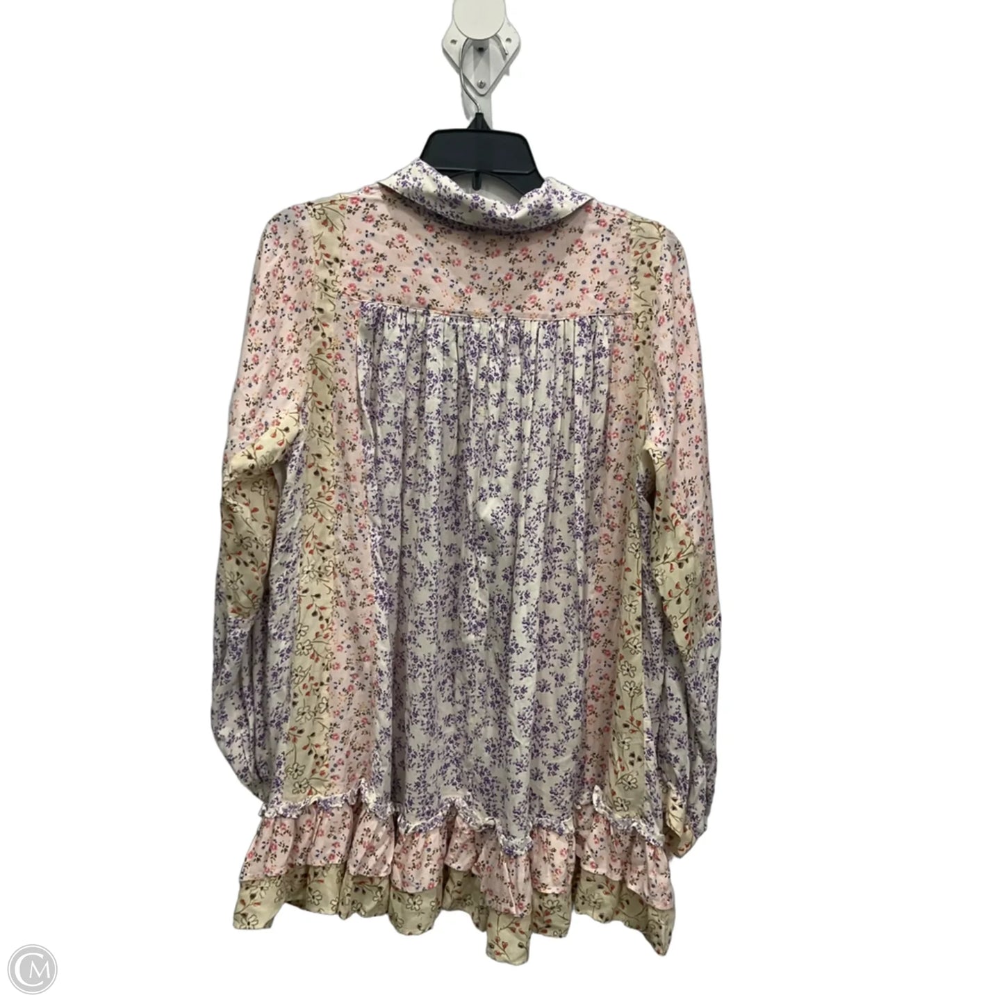 Top Long Sleeve By Free People In Floral Print, Size: Xsp