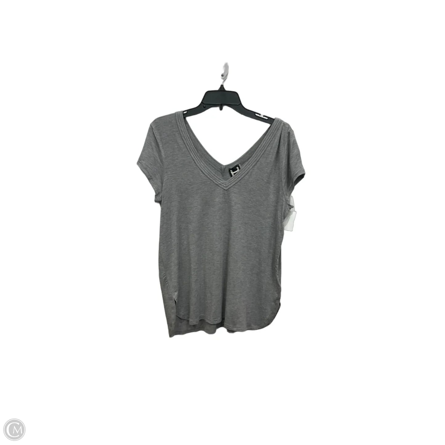 Top Short Sleeve By Bordeaux In Grey, Size: L