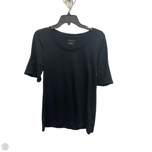 Top Short Sleeve By Talbots In Black, Size: S