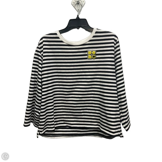 Top Long Sleeve Designer By Kate Spade In Striped Pattern, Size: L