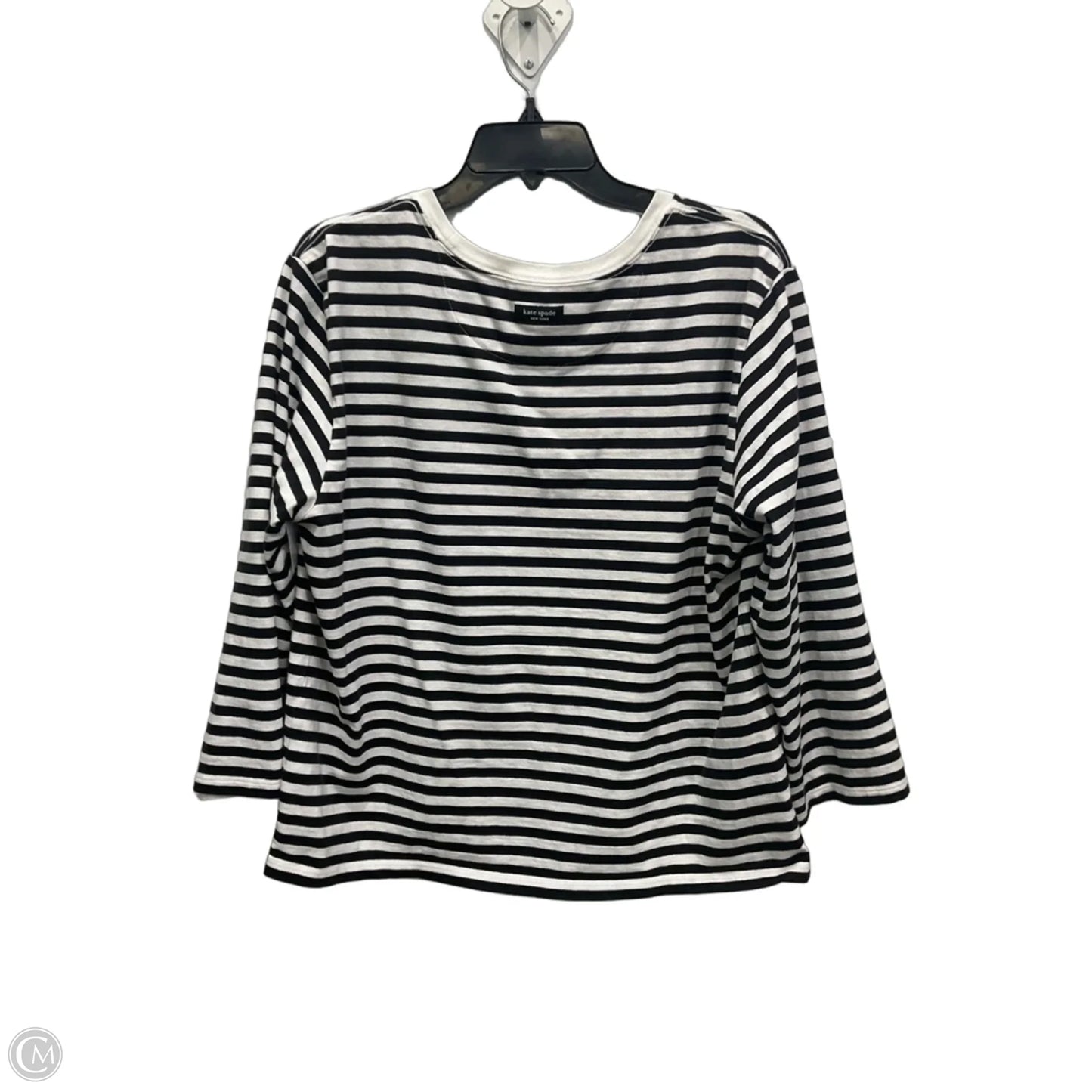 Top Long Sleeve Designer By Kate Spade In Striped Pattern, Size: L