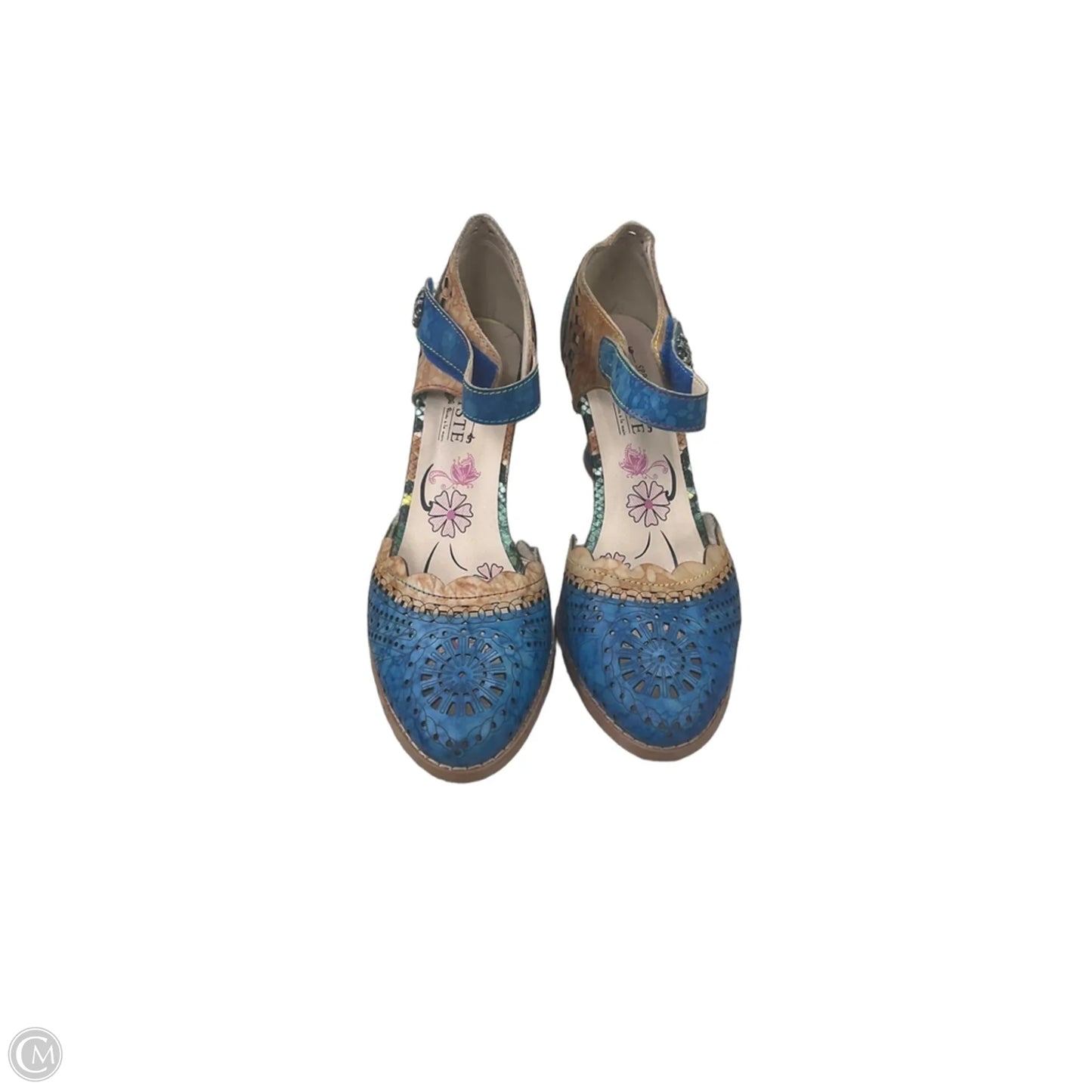 Shoes Heels Block By Spring Step In Blue, Size: 9