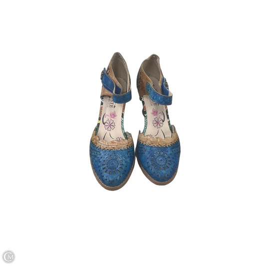 Shoes Heels Block By Spring Step In Blue, Size: 9