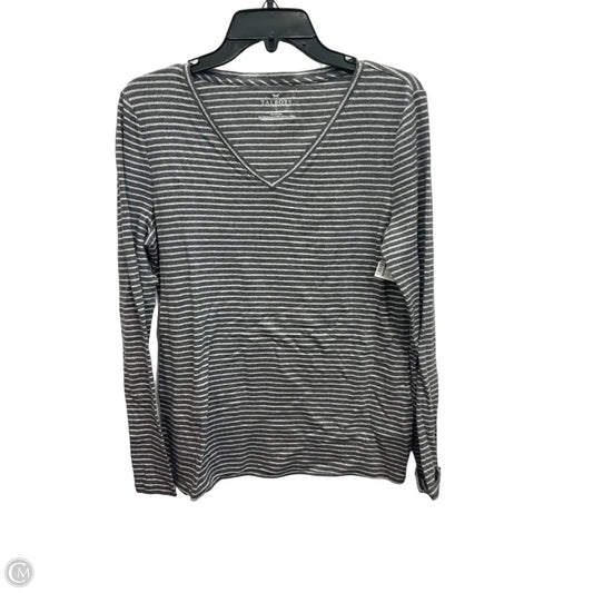 Top Long Sleeve By Talbots In Striped Pattern, Size: L