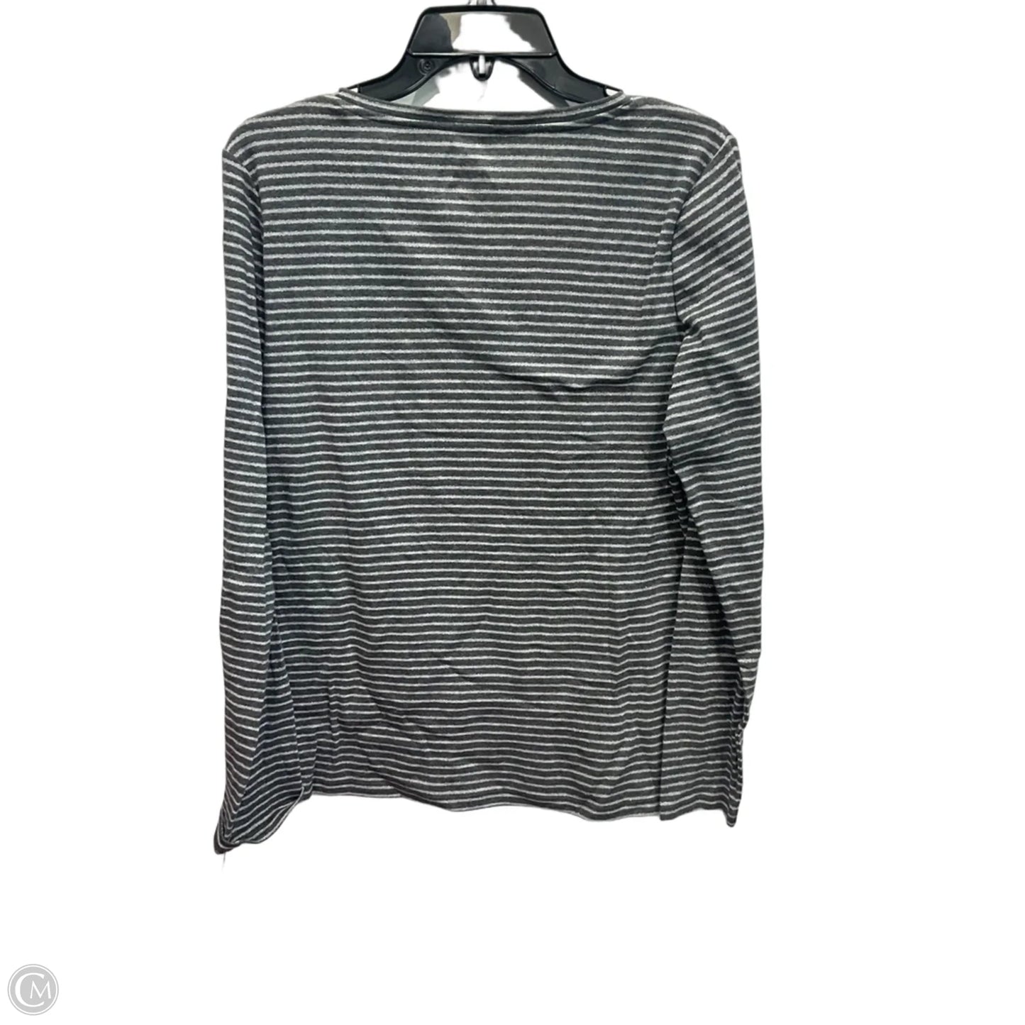Top Long Sleeve By Talbots In Striped Pattern, Size: L
