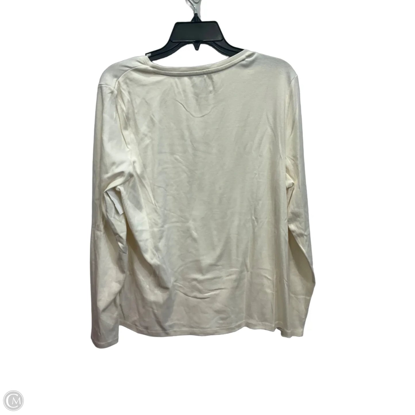 Top Long Sleeve By Talbots In Ivory, Size: Xl