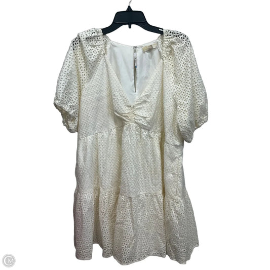 Dress Casual Midi By Michael By Michael Kors In Cream, Size: Xl