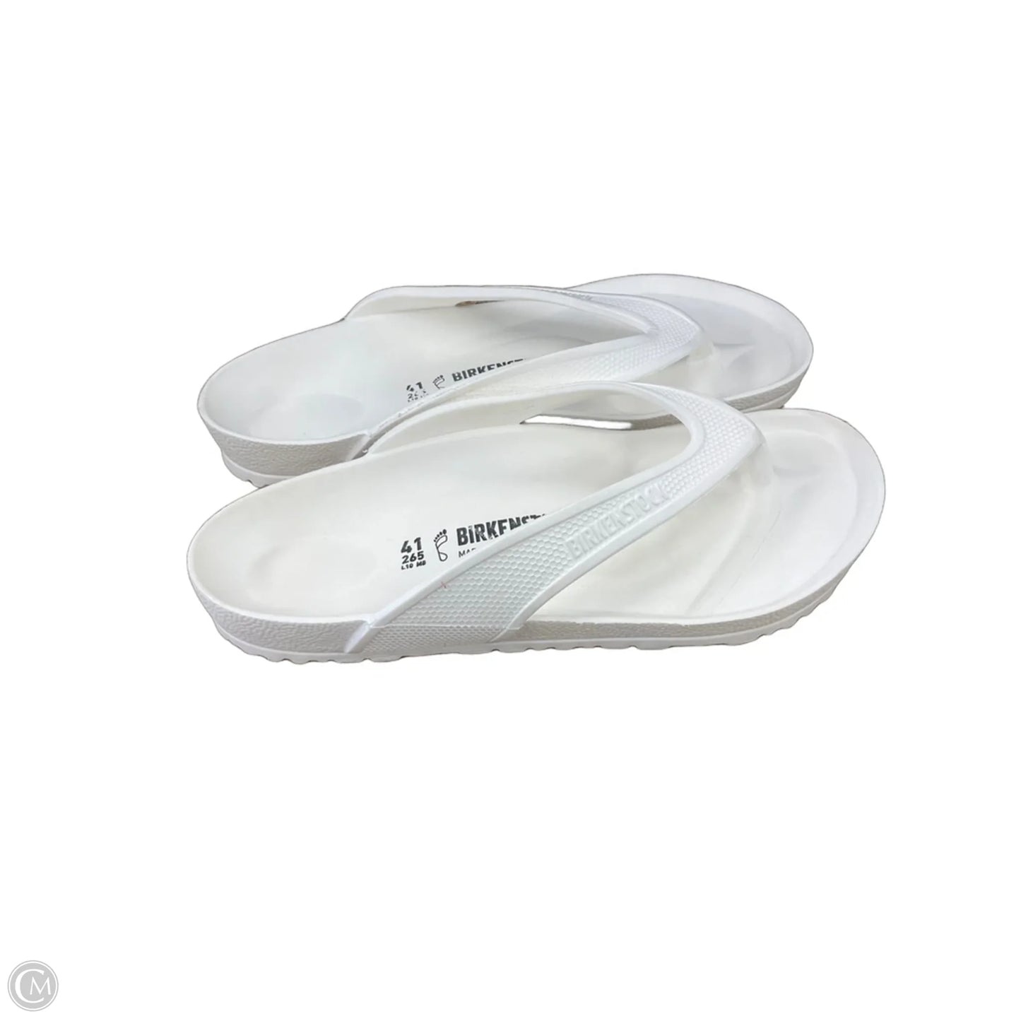Sandals Flip Flops By Birkenstock In White, Size: 10