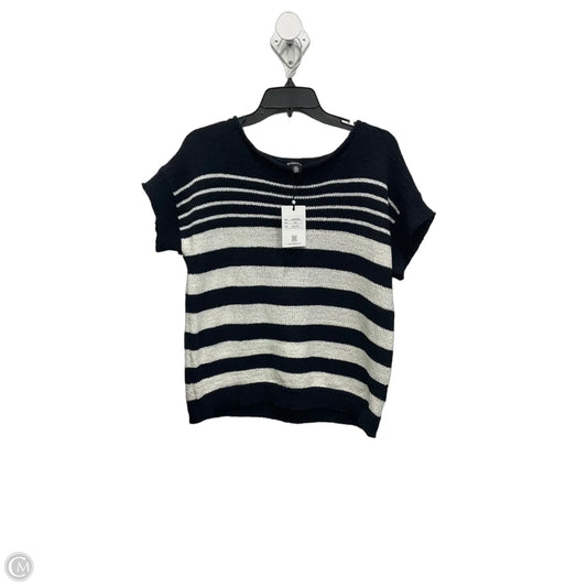 Top Short Sleeve By Cable And Gauge In Striped Pattern, Size: L