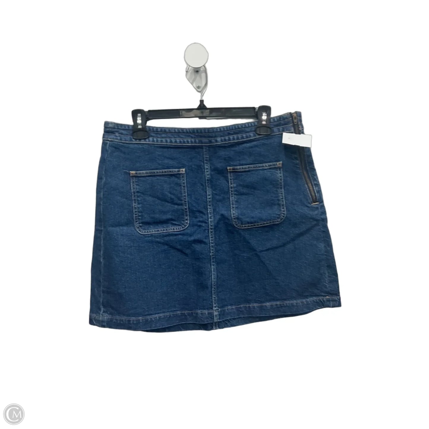 Skirt Midi By Loft In Blue Denim, Size: M