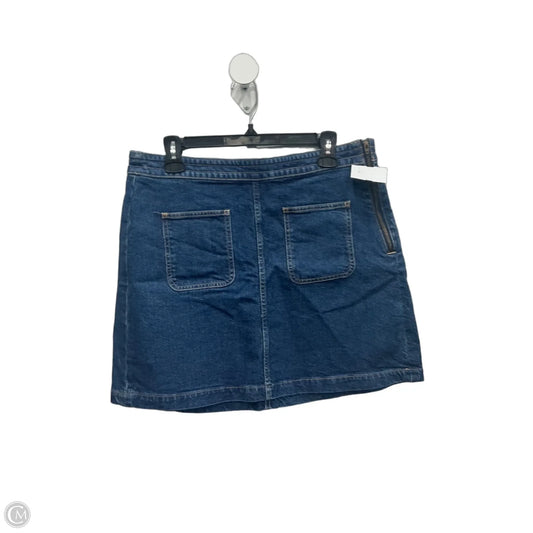 Skirt Midi By Loft In Blue Denim, Size: M